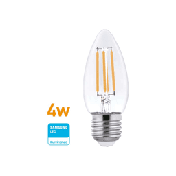 Lámpara WellMax Led Filamento Vela 4W Cálida