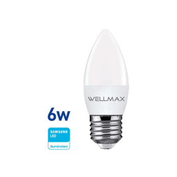 Lámpara WellMax Led Vela 6W Cálida/Fría