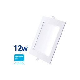 Lámpara WellMax Panel Adosar Cuadrado 12W Cálida/Fría