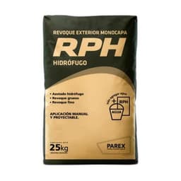 Revoque Hidrófugo Exterior Monocapa 25kg